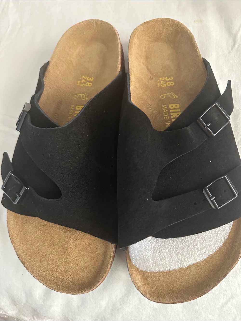 Birkenstock Women’s Black Suede  Sandals